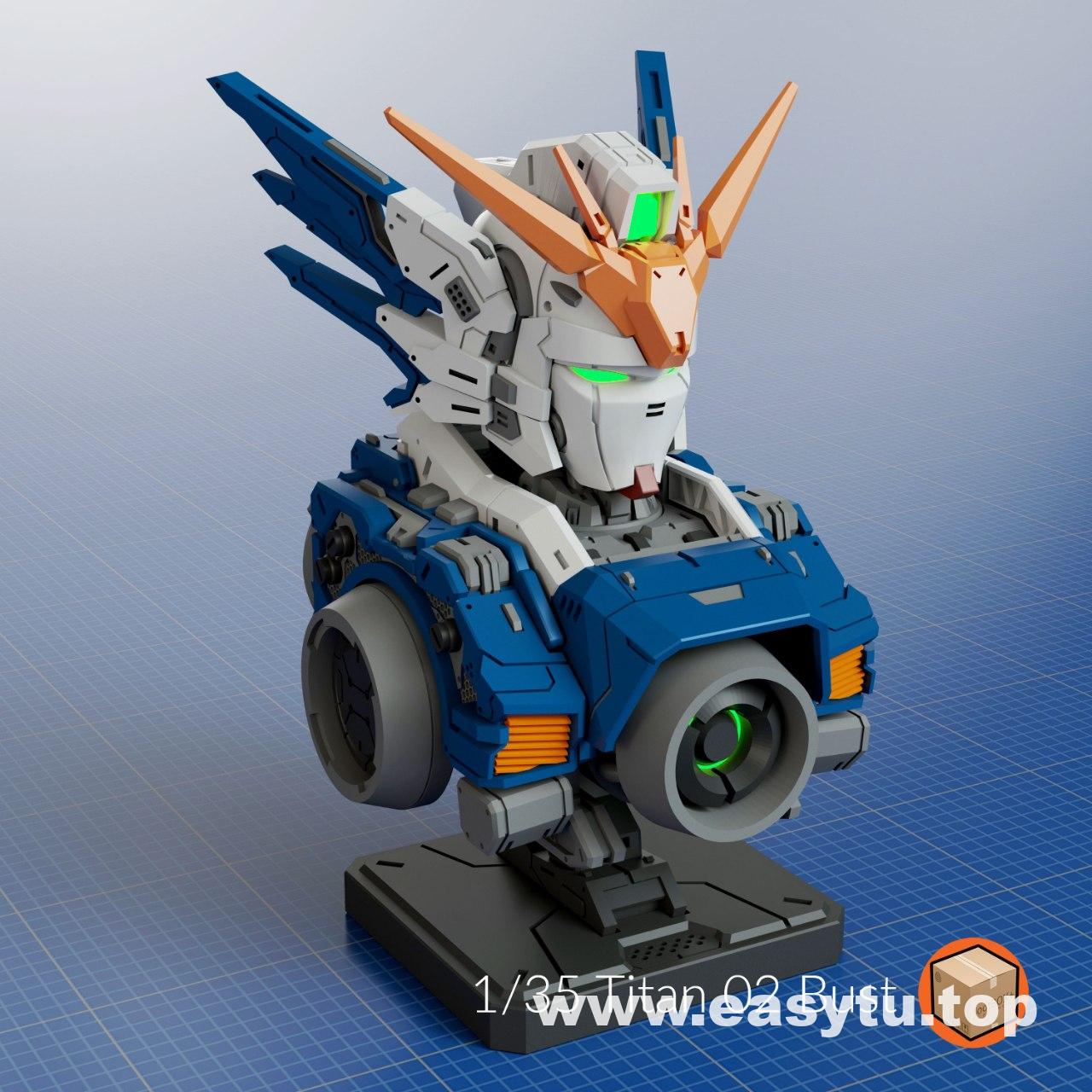 0001 Titan 002 高达半身雕像