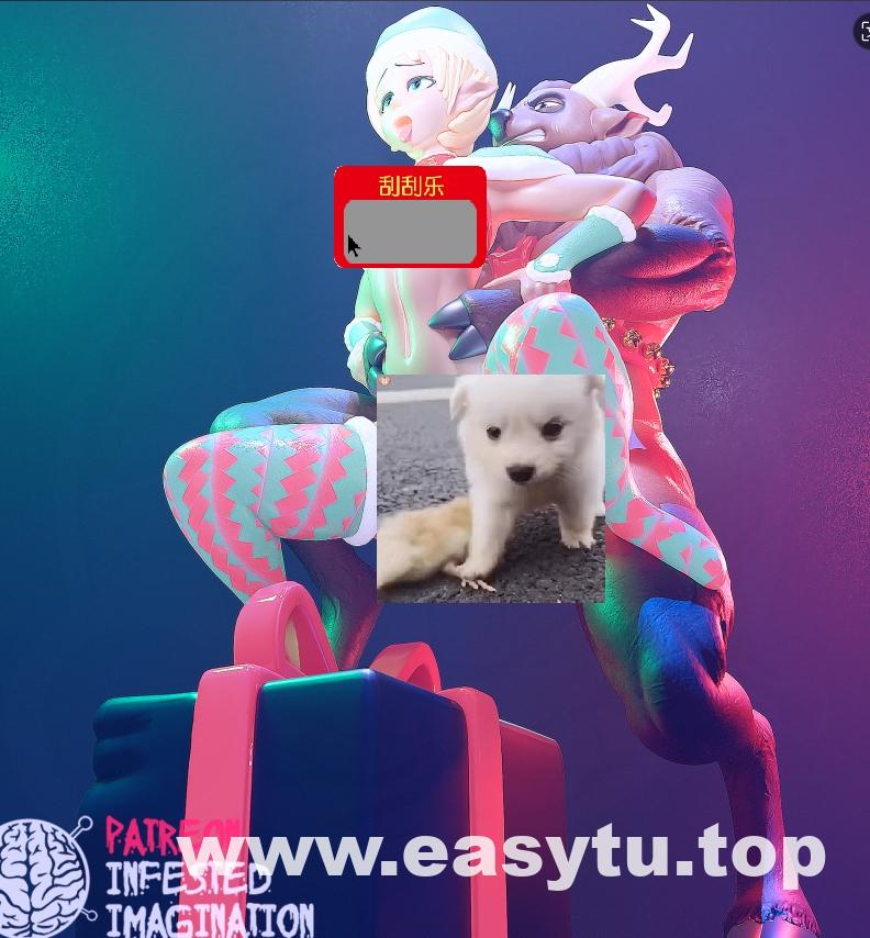 圣诞少女和麋鹿