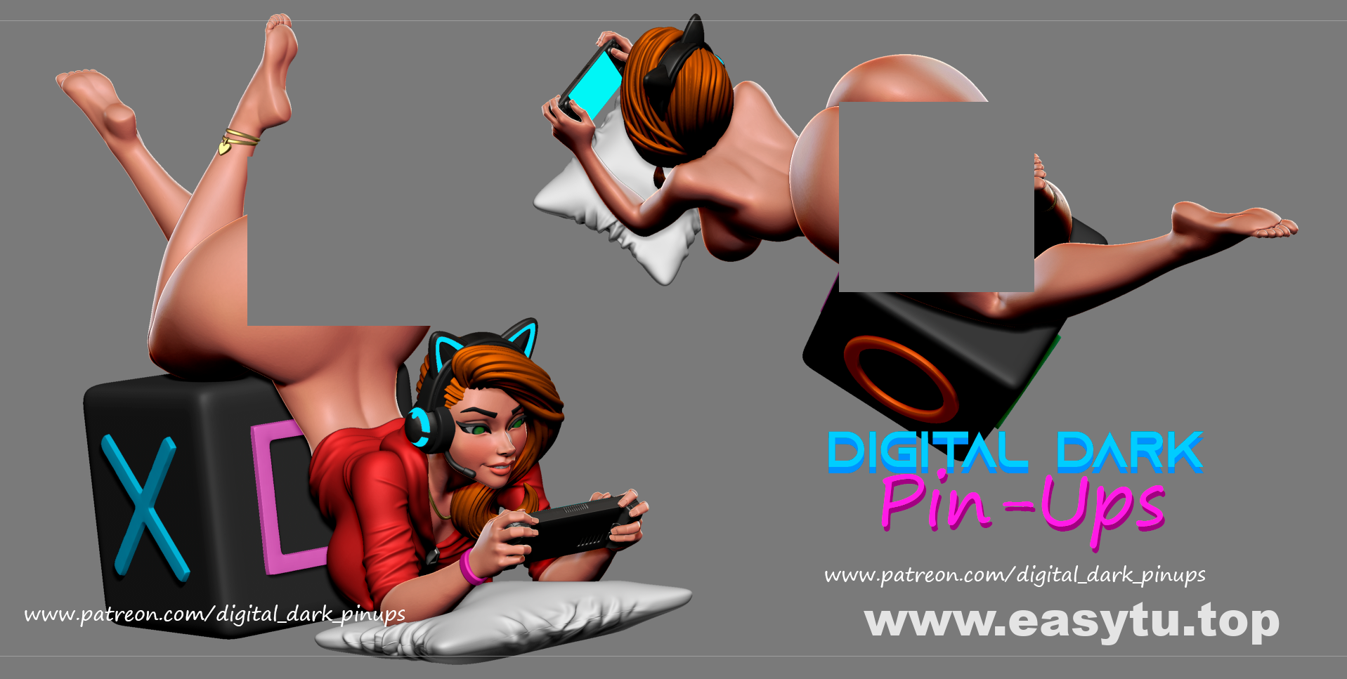 狠活系列玩游戏的女孩同体版