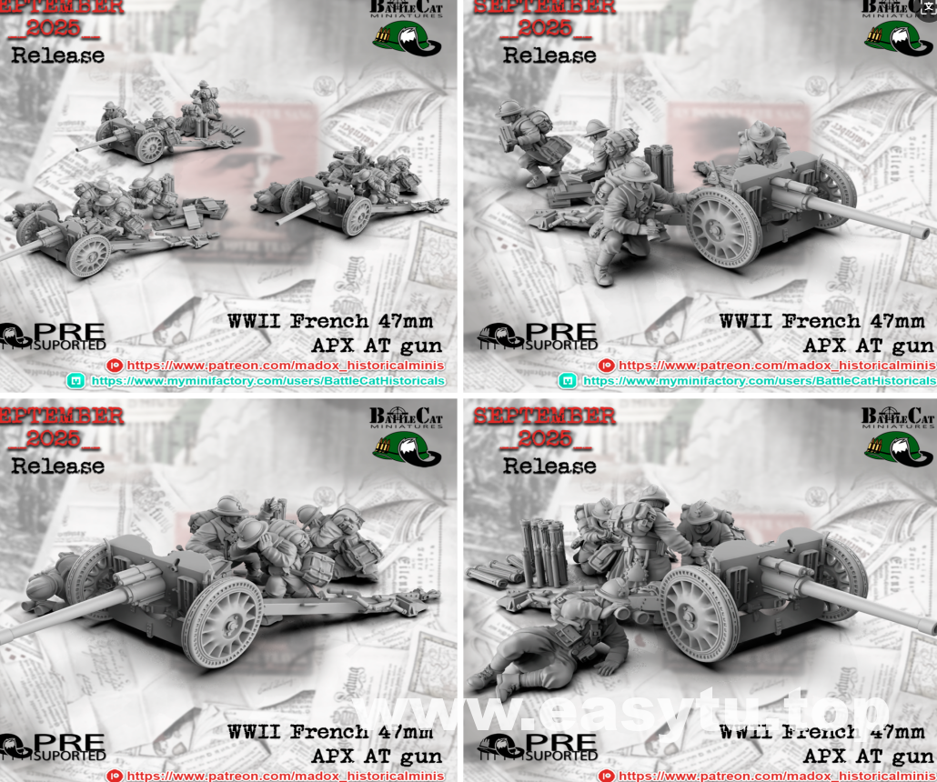 战棋-反坦克炮以及操作火炮的士兵